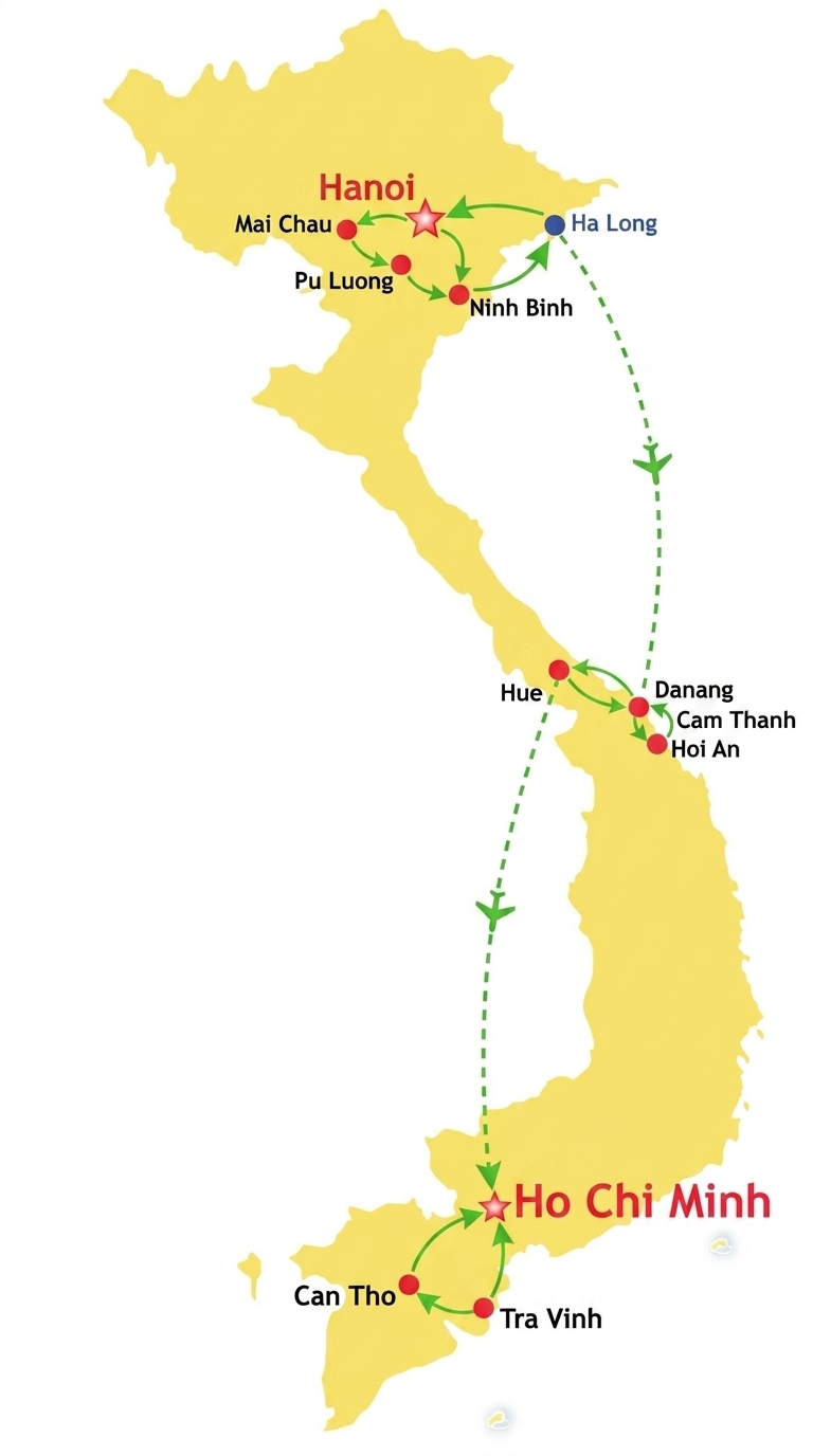 circuit vietnam 15 jours